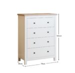 Bampton 4 Drawer Tall Chest of Drawers - Alabaster White - Image 6
