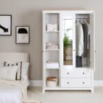 Bampton 3 Door Wardrobe with 2 Drawers - Alabaster White - Image 6