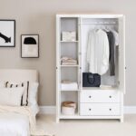 Bampton 3 Door Wardrobe with 2 Drawers - Alabaster White - Image 2