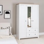 Bampton 3 Door Wardrobe with 2 Drawers - Alabaster White - Image 7