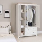 Bampton 3 Door Wardrobe with 2 Drawers - Alabaster White - Image 9