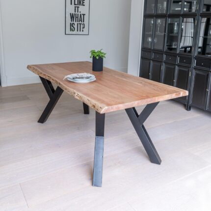 Bosco Natural Wood Dining Table - 6 Seater  - 180cm / 38mm