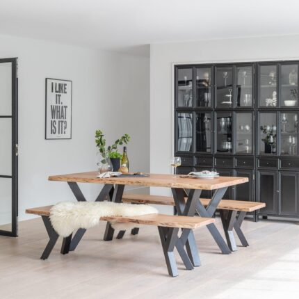 Bosco Natural Wood Dining Table - 6 Seater - 180cm / 48mm