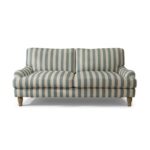 Brea 2 Seater Sofa - Blue Stripe with Whitewash Legs - Image 9