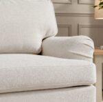 Brea 3 Seater Sofa - Oyster White with Whitewash Oak Legs - Image 3
