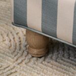 Brea Footstool - Blue Stripe with Whitewash Legs - Image 6