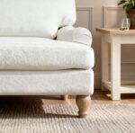 Brea 3 Seater Sofa - Oyster White with Whitewash Oak Legs - Image 4