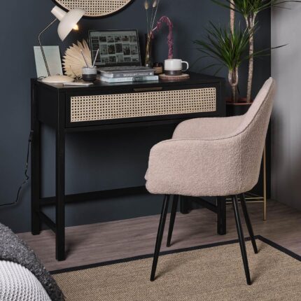 Charlie Black Dressing Table with Draw
