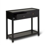 Charlie Black 2 Drawer Console Table - Image 9