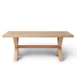 Charlotte 190cm Dining Table with 2 150cm Dining Benches - Whitewash Oak - Image 9
