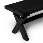 Charlotte 3 Seater Dining Bench - Black Oak - Image 3