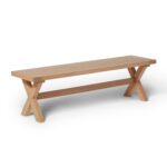 Charlotte Extendable Table 190cm with 2 150cm Dining Benches - Pale Oak - Image 11