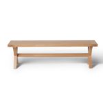 Charlotte 3 Seater Dining Bench - Pale Oak - Image 4