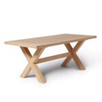 Outlet - Charlotte Whitewash Cross Leg Dining Table - Image 8