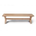 Charlotte 3 Seater Dining Bench - Whitewash Oak - Image 2