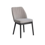 Outlet - Chloe Soft Beige Dining Chairs - Set of 2 - Black Legs - Image 6