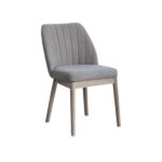 Outlet - Chloe Soft Beige Dining Chairs - Set of 2 - Whitewash Oak Legs - Image 7