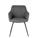 Darcy Office Swivel Chair - Grey with Black Legs - Image 7