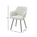 Darcy Office Swivel Chair - Soft Beige with Black legs - Image 5