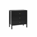 Charlie 3 Drawer Chest of Drawer - Noir Black - Image 9