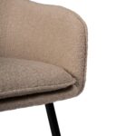 Dolly Boucle Accent Chairs - Set of 2 - Black Legs - Image 4