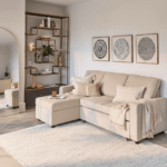 Hugo Corner Sofa Bed with Storage - Taupe   - Image 6