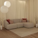 Nathalia Right Chaise Sofa - Soft Beige