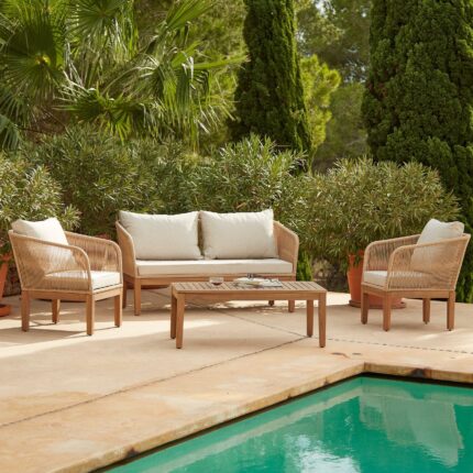 Eaden Rope Conversation Set - Natural