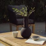 Eaden Rope Garden Conversation Set with Grey LED Premium Cantilever Parasol - Black - Image 7