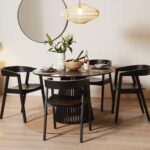 Ella Black Wood Dining Armchairs - Set of 2 - Image 2