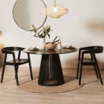Ella Black Wood Dining Armchairs - Set of 2 - Image 8