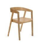 Ella Pale Oak Wood Dining Armchairs - Set of 2 - Image 2