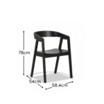 Ella Black Oak Dining Armchairs - Set of 2 - Image 8
