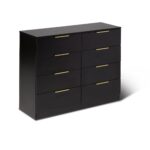 Outlet - Essie 8 Drawer Chest of Drawers - Black - Image 2