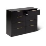 Outlet - Essie 8 Drawer Chest of Drawers - Black - Image 3