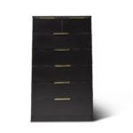 Outlet - Essie Tall 7 Drawer Chest of Drawers - Black - Image 5