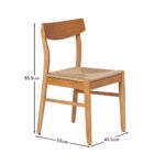 Faye Oak Wooden Woven Chairs - Set of 2 - Image 9