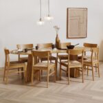 Faye Oak Wooden Woven Chairs - Set of 2