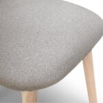 Amelia Whitewash Dining Table Set - 6 Seater - Freya Fossil Carver Chairs - Whitewash Legs - Image 6