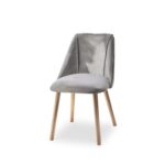Willow Pale Oak  Dining Table Set - 4 Seater - Freya Grey Dining Chairs - Whitewash Legs - Image 8