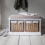 Fyfield 2 Seater Hallway Storage Bench with Storage - White