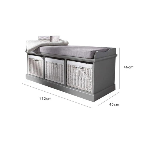 Outlet – Fyfield Hallway Shoe Storage Bench with cushion 1 Outlet – Fyfield Hallway Shoe Storage Bench with cushion