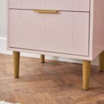 Outlet - Gloria Tallboy - Blush Pink & Brass Effect - Image 2