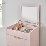 Outlet - Gloria Tallboy - Blush Pink & Brass Effect - Image 5