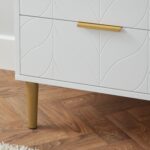 Gloria Wardrobe & Drawers Set - 3 Drawer Chest of Drawers - White - Image 3