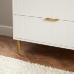 Gloria Wardrobe & Drawers Set - 3 Drawer Chest of Drawers - White - Image 7