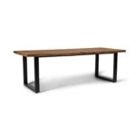 Hali 6 Seater Wooden Garden Dining Set with Ryder Black Chairs - 175cm - Image 9