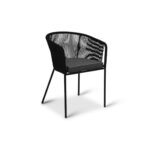 Hali Black Rope Chair with Cushions - Set of 2 - Image 11