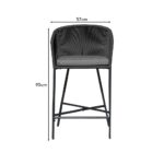 Outlet - Hali Black Rope Garden Bar Stool with Cushion - Image 6