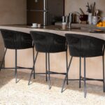 Outlet - Hali Black Rope Garden Bar Stool with Cushion - Set of 4 - Image 3